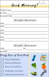 mindful health journal, mindful morning, mindfulness journey, how to be mindful, fitness journal, food journal download